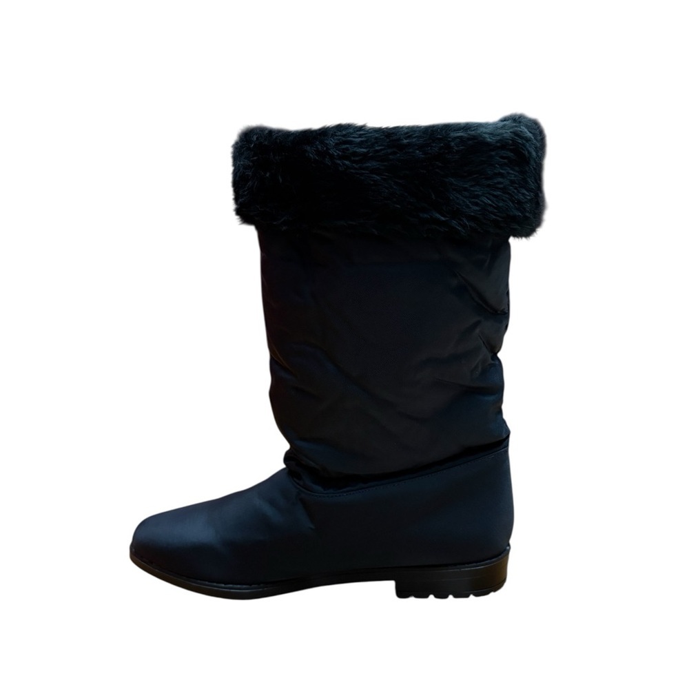 NEW, Tender Tootsies, Black Winter Boots Faux Fur Trim, Made in Canada Size 9M - Picture 3 of 9